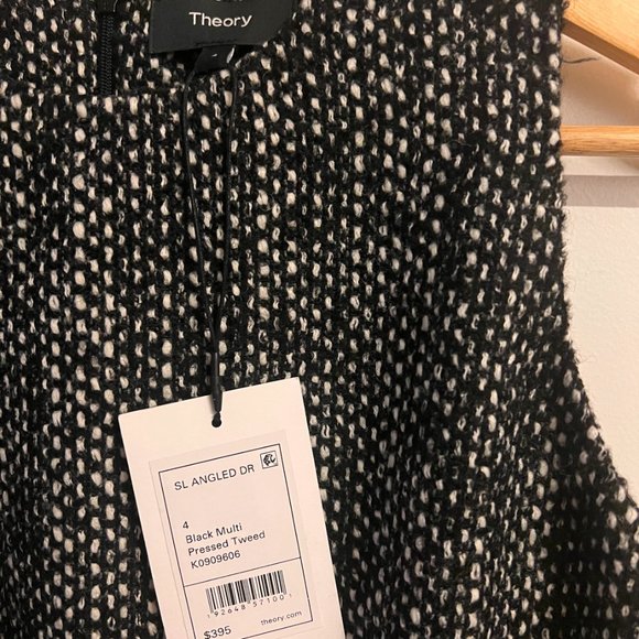 Theory Black Wool Tweed Dress, Size: 4 - Picture 7 of 7